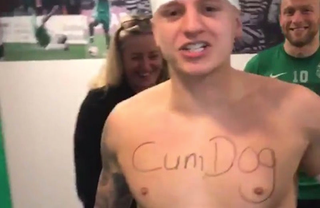 Cum Dog in happier times. (Screengrab via Twitter)